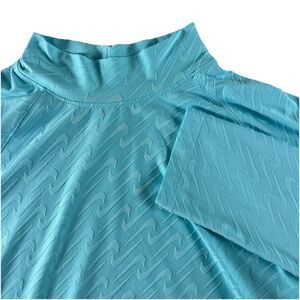 Nike Sportswear Women’s XL Icon Clash Long Sleeve Mock Neck Blue Workout Shirt